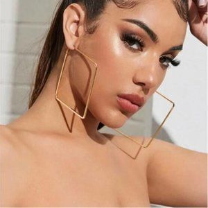 Gold Geometric Hoop Earrings